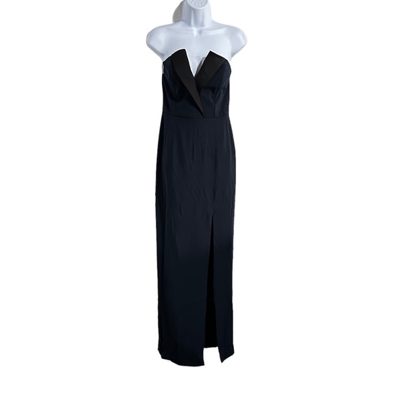 Jay Godfrey Sylvia Navy Blue Strapless Tuxedo Gown Dress Size 4 NWOT - Picture 2 of 6